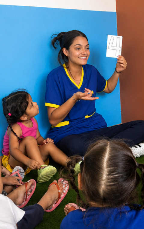 Bebê interagindo com estímulos sensoriais